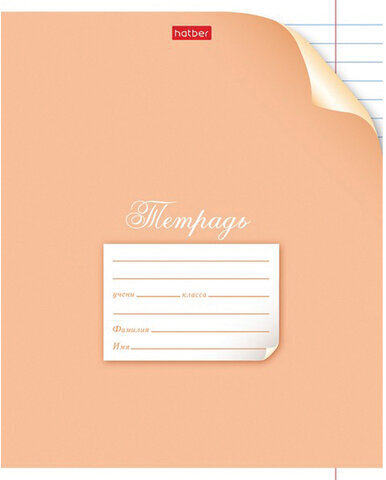 Тетрадь 12 л. HATBER линия, обложка картон, "С уголком", 12Т5В2