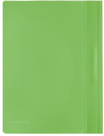 Скоросшиватель пластиковый BRAUBERG, А4, 130/180 мкм, салатовый, 228674