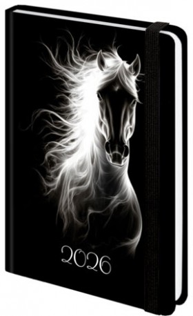 Ежедневник датированный 2026 с резинкой 145х203 мм, А5, BRAUBERG, твердый, &quot;Символ года&quot;, 117335