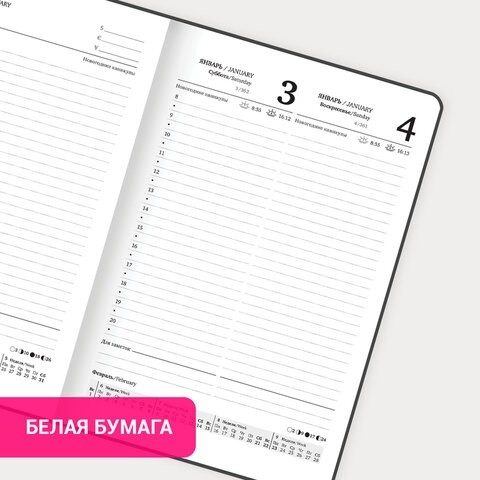 Ежедневник датированный 2026 с резинкой 145х203 мм, А5, BRAUBERG, твердый, "Символ года", 117335