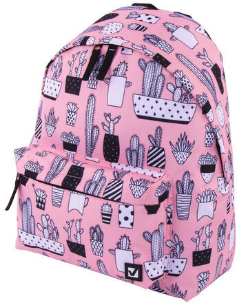 Рюкзак BRAUBERG, универсальный, сити-формат, Кактусы, 20 литров, 41х32х14 см, 228859