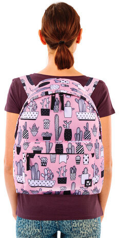 Рюкзак BRAUBERG, универсальный, сити-формат, Кактусы, 20 литров, 41х32х14 см, 228859