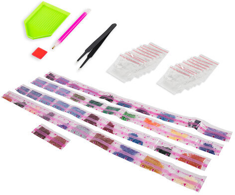 Картина стразами (алмазная мозаика) 40х50 см, ОСТРОВ СОКРОВИЩ "Девочка в лесу", без подрамника, 662578