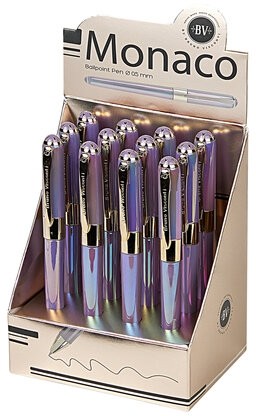 Ручка шариковая BRUNO VISCONTI "MONACO PEARL", СИНЯЯ, лавандовый корпус, линия 0,4 мм, 20-0125/82