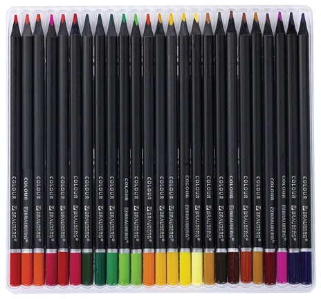 Карандаши цветные чёрное дерево BRAUBERG BLACK WOOD, 100 цветов, мягкий грифель 3 мм, 182045