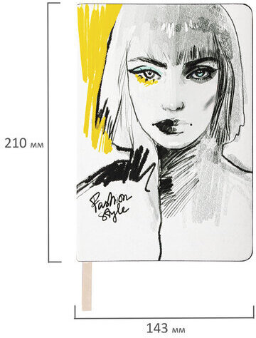 Блокнот А5 (143x210 мм), BRAUBERG VISTA "Fashion Style", под кожу, гибкий, 80 л., 112067