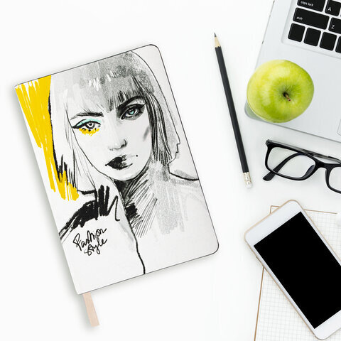 Блокнот А5 (143x210 мм), BRAUBERG VISTA "Fashion Style", под кожу, гибкий, 80 л., 112067