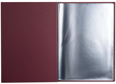 Папка "Меню" на трех винтах, с 10 файлами, 220х320 мм, бордовая, "ДПС", 2273.М-103