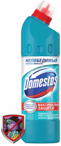 Чистящее средство 500 мл, DOMESTOS "Свежесть Атлантики", с отбеливающим эффектом, гель