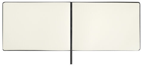 Скетчбук, слоновая кость 140 г/м2 210х148 мм, 80 л., КОЖЗАМ, резинка, BRAUBERG ART CLASSIC, черный, 113198