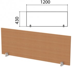 Экран-перегородка &quot;Этюд&quot;, 1200х18х400 мм, бук бавария (КОМПЛЕКТ С ФУРНИТУРОЙ)