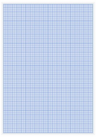Бумага масштабно-координатная (миллиметровая), планшет, А4, голубая, 20 листов, ПЛОТНАЯ 80 г/м2, STAFF, 113490
