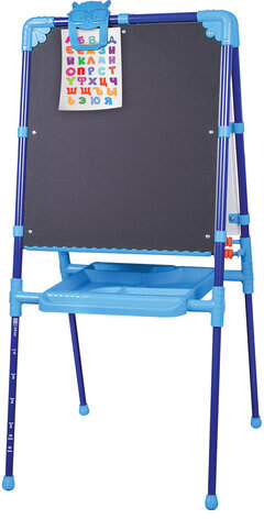 Мольберт растущий для мела/магнитно-маркерный, 53х46 см, BRAUBERG "NIKA KIDS", синий, 238049