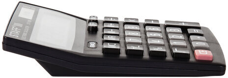 Калькулятор настольный STAFF STF-1808, КОМПАКТНЫЙ (140х105 мм), 8 разрядов, двойное питание, 250133