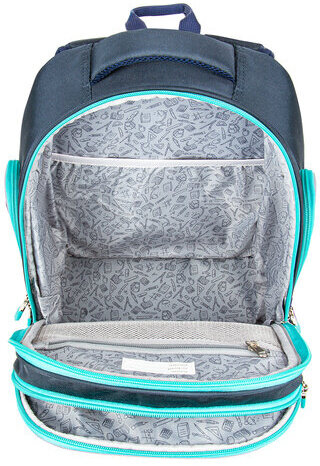 Рюкзак BRAUBERG CLASSIC, легкий каркас, премиум материал, "Dandelions", синий, 37x32х21 см, 270582