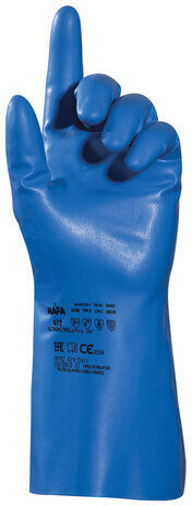 Перчатки нитриловые MAPA Optinit/Ultranitril 472, КОМПЛЕКТ 10 пар, размер 8 (M), синие
