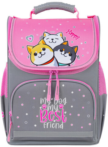 Ранец ПИФАГОР BASIC, 1 отделение, 3 кармана, эргономичная спинка, "Best team", 35х28х18 см, 272050