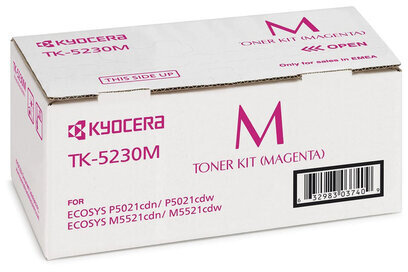 Тонер-картридж KYOCERA (TK-5230M) ECOSYS P5021cdn/cdw/M5521cdn/cdw, пурпурный, ресурс 2200 стр., оригинальный, 1T02R9BNL0