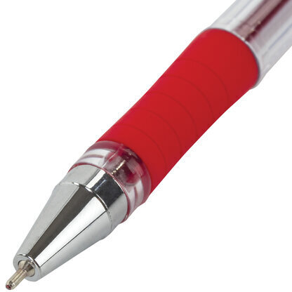 Ручка шариковая масляная с грипом BRAUBERG "Model-XL" ORIGINAL, КРАСНАЯ, узел 0,7 мм, линия письма 0,35 мм, 143244