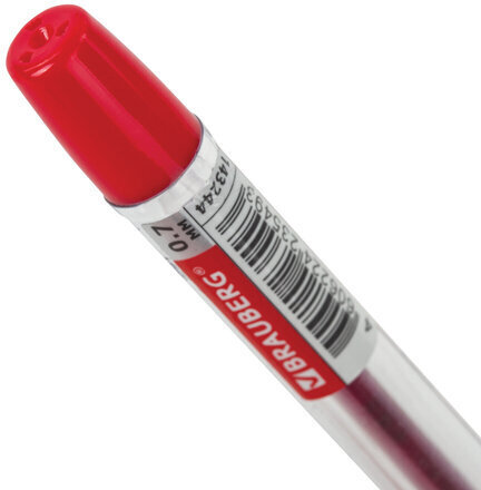 Ручка шариковая масляная с грипом BRAUBERG "Model-XL" ORIGINAL, КРАСНАЯ, узел 0,7 мм, линия письма 0,35 мм, 143244