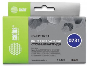 Картридж струйный CACTUS (CS-EPT0731) для EPSON Stylus С79/СХ3900/4900/5900/7300, черный