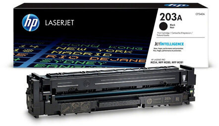 Картридж лазерный HP (CF540A) LaserJet Pro M254/M280/M281, №203A, черный, оригинальный, ресурс 1400 страниц