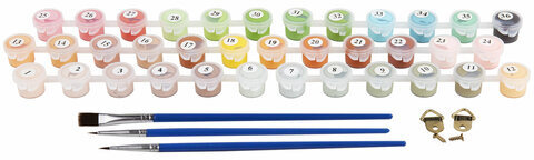 Картина по номерам 40х50 см, ОСТРОВ СОКРОВИЩ "Весна", на подрамнике, акрил, кисти, 663287