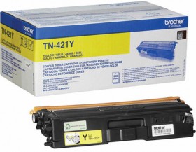 Картридж лазерный BROTHER (TN421Y) HLL8260CDW/DCPL8410CDW/MFCL8690CDW, желтый, оригинальный, ресурс 1800 страниц