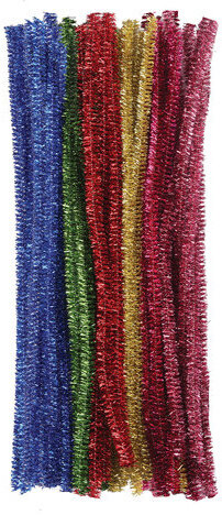 Проволока синельная для творчества "Блестящая", 6 цв., 30 шт., 0,6х30 см, ОСТРОВ СОКРОВИЩ, 661522