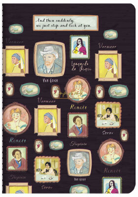 Тетрадь 40 л. в клетку обложка SoftTouch, фольга, бежевая бум. 70 г/м2, сшивка, А5 (147х210 мм), GALLERY, BRAUBERG, 403763