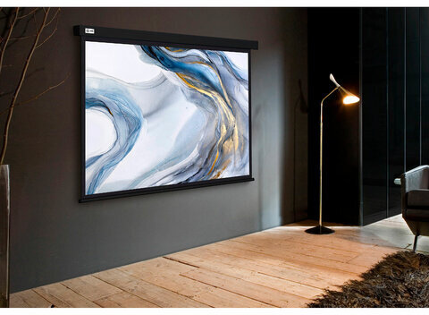Экран Cactus Wallscreen CS-PSW-180X180-BK, 180x180 см, 1:1, настенно-потолочный, черный, PSW-180x180-BK