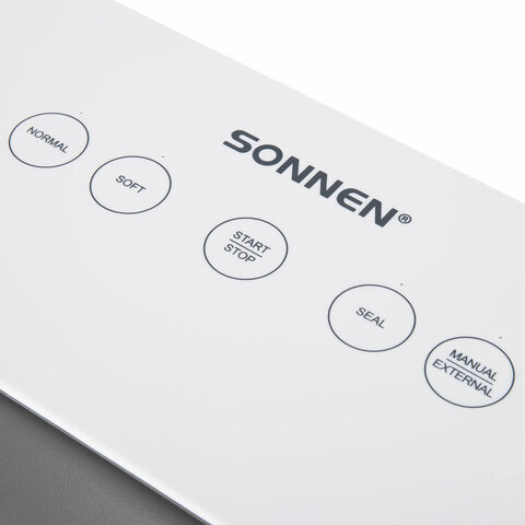 Вакуумный упаковщик SONNEN VS-V73, 3 режима, 95 Вт, запаивание до 30 см, сенсорная панель, резак, 456338