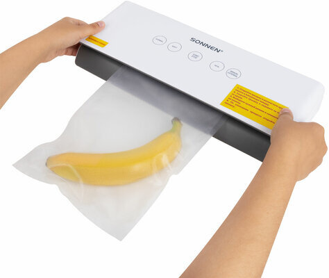 Вакуумный упаковщик SONNEN VS-V73, 3 режима, 95 Вт, запаивание до 30 см, сенсорная панель, резак, 456338