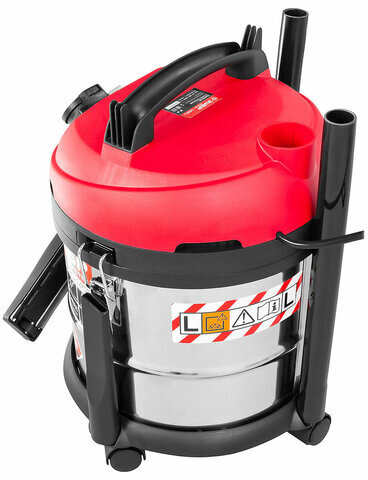 Пылесос хозяйственный ЗУБР ПУ-20-1400, 1400 Вт, сухая/влажная уборка, сила всасывания 300 Вт, бак 20 л, ПУ-20-1400 М3