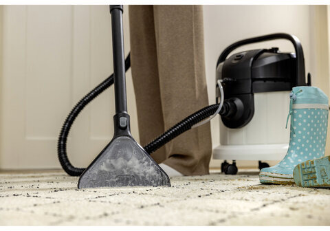 Пылесос моющий KARCHER SE 4, потребляемая мощность 1000 Вт, белый, 1.081-150.0