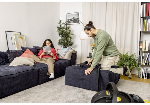 Пылесос моющий KARCHER SE 4, потребляемая мощность 1000 Вт, белый, 1.081-150.0