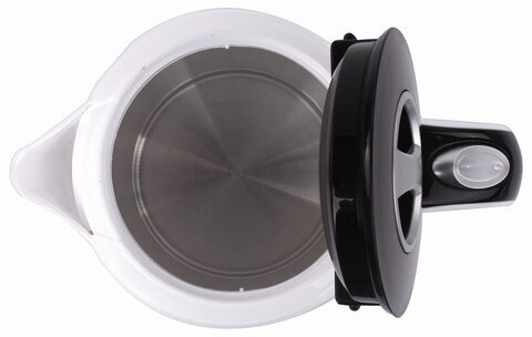 Чайник SONNEN KT-002B, 1,7 л, 2200 Вт, закрытый нагревательный элемент, пластик, белый/черный, 454994