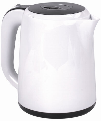 Чайник SONNEN KT-002B, 1,7 л, 2200 Вт, закрытый нагревательный элемент, пластик, белый/черный, 454994