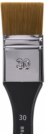 Кисть художественная профессиональная, синтетика, флейц, № 30, BRAUBERG ART CLASSIC, 201035