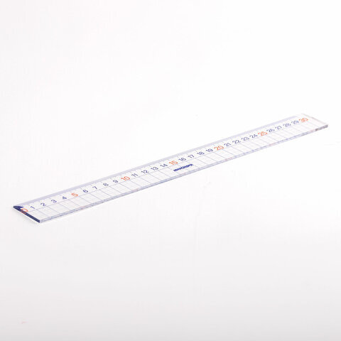 Линейка пластиковая 30 см ЮНЛАНДИЯ "ШКОЛЬНАЯ", прозрачная, европодвес, 210736