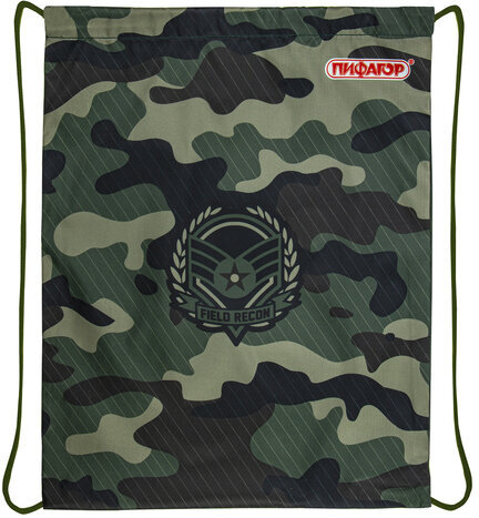 Мешок для обуви ПИФАГОР, 1 отделение, 40х32 см, "Military", 271599