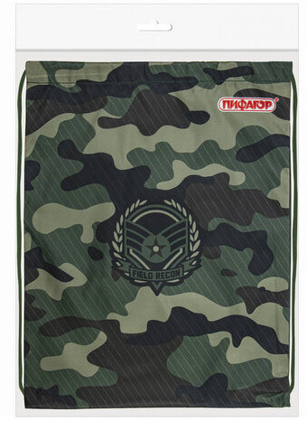 Мешок для обуви ПИФАГОР, 1 отделение, 40х32 см, "Military", 271599