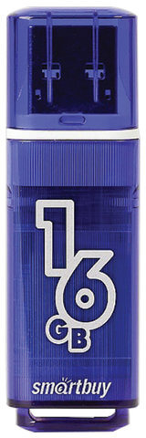 Флеш-диск 16 GB SMARTBUY Glossy USB 3.0, тёмно-синий, SB16GBGS-DB