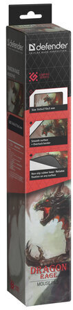 Коврик для мыши игровой DEFENDER Dragon Rage M, ткань + резина, 360x270x3 мм, 50558