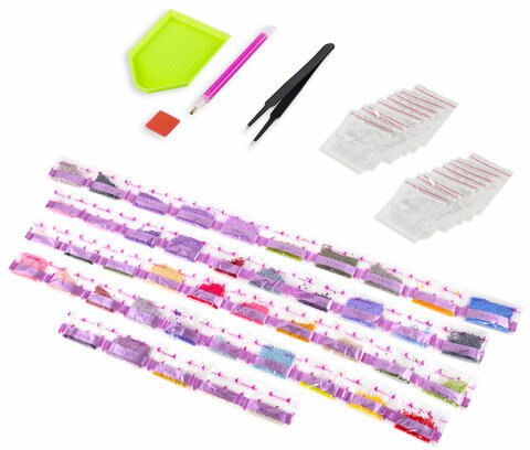 Картина стразами (алмазная мозаика), 40х50 см, ОСТРОВ СОКРОВИЩ "Букет", без подрамника, 663865