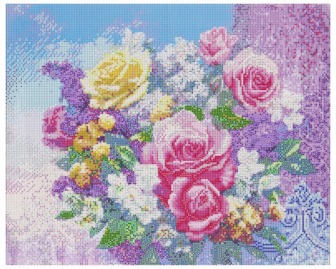 Картина стразами (алмазная мозаика), 40х50 см, ОСТРОВ СОКРОВИЩ "Букет", без подрамника, 663865