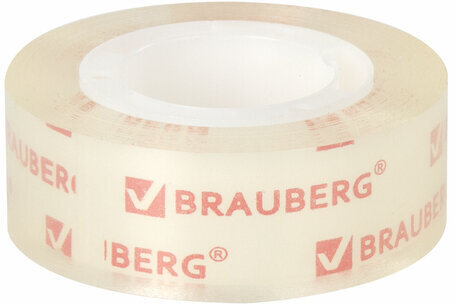Клейкие ленты 19 мм х 33 м КРИСТАЛЬНЫЕ, BRAUBERG, КОМПЛЕКТ 2 шт., европодвес, 227261