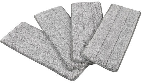 Насадки МОП для швабры (кармашки с 1-й стороны) КОМПЛЕКТ 4 шт., микрофибра, 33х12,5 см, LAIMA, 608145