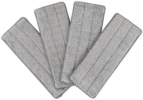 Насадки МОП для швабры (кармашки с 1-й стороны) КОМПЛЕКТ 4 шт., микрофибра, 33х12,5 см, LAIMA, 608145