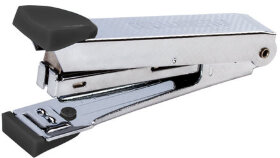 Степлер №10 металлический BRAUBERG &quot;Classic-M&quot;, до 15 листов, с антистеплером, черный, 227626